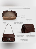 Coach Cargo Tabby 36 Shoulder Bag in Natural Grain Leather