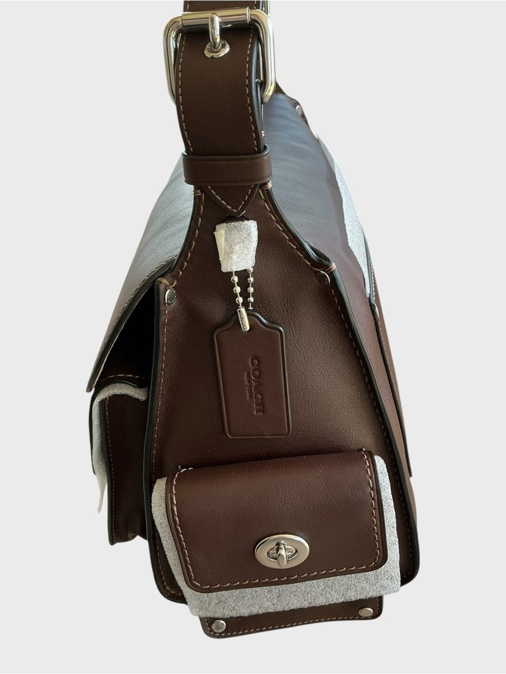 Coach Cargo Tabby 36 Shoulder Bag in Natural Grain Leather