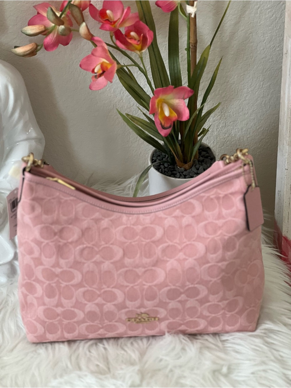 Coach Laurel Bag in Pink Signature Denim