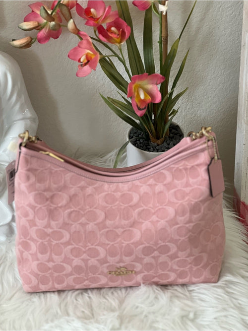 Coach Laurel Bag in Pink Signature Denim