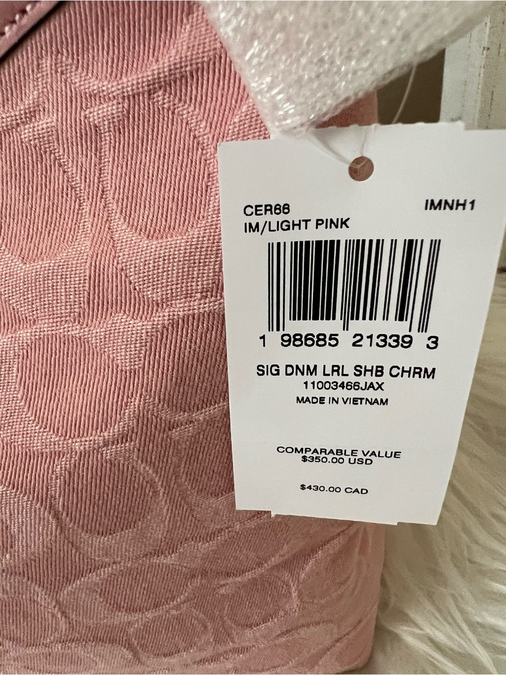 Coach Laurel Bag in Pink Signature Denim
