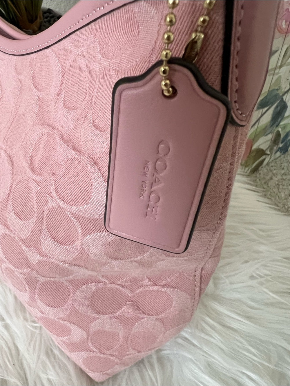 Coach Laurel Bag in Pink Signature Denim