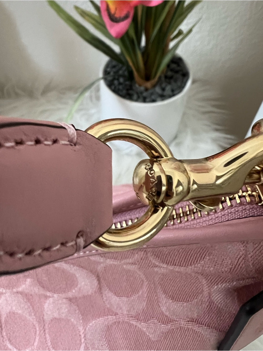 Coach Laurel Bag in Pink Signature Denim