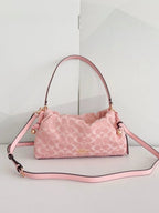 Coach Faye Shoulder Bag in Signature Denim — Pink