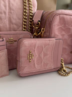 Coach Wallet in Pink Denim with Cherry Charm
