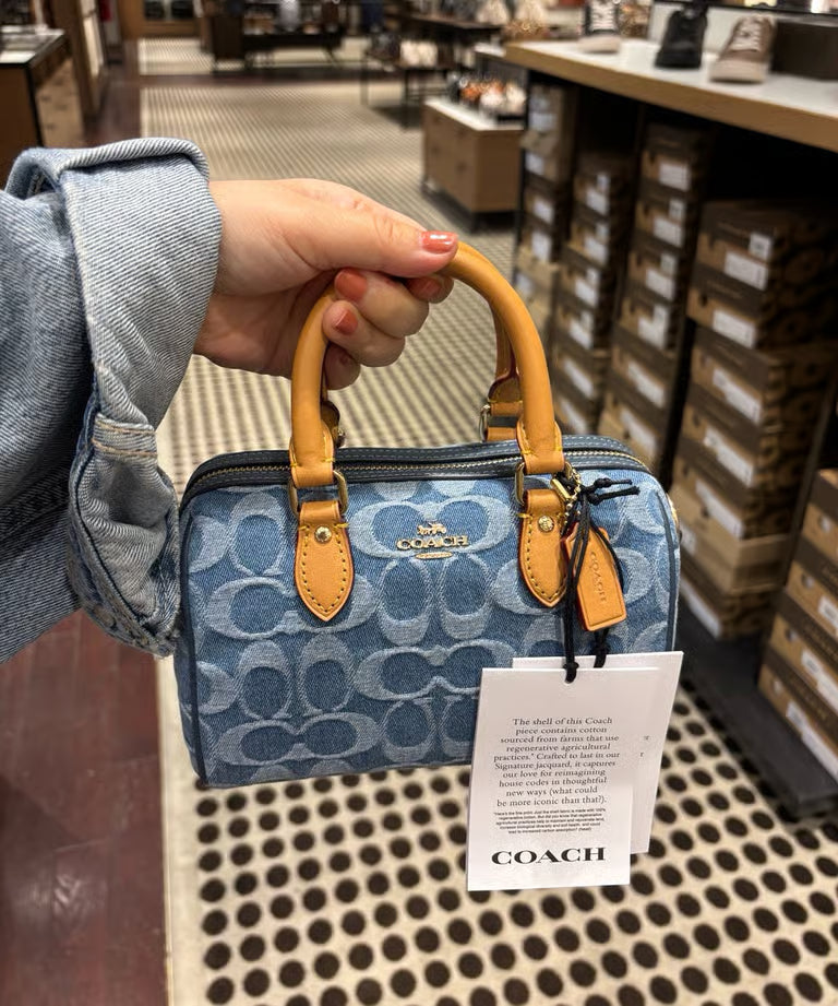 Coach Mini Rowan Crossbody Bag in Signature Denim