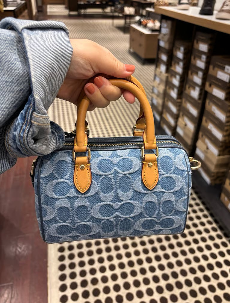 Coach Mini Rowan Crossbody Bag in Signature Denim