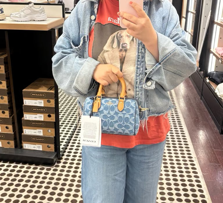 Coach Mini Rowan Crossbody Bag in Signature Denim