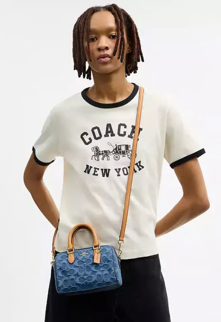 Coach Mini Rowan Crossbody Bag in Signature Denim