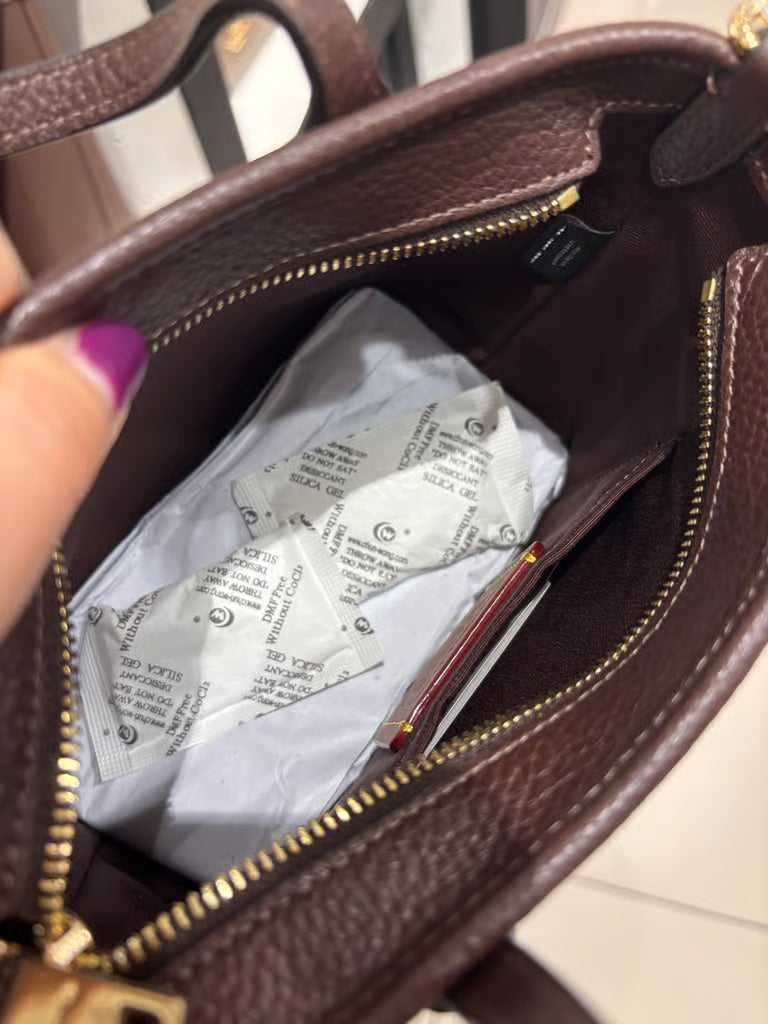 Coach City Mini Tote Bag in Leather Maple