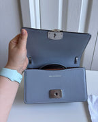 Coach 1941 Bandit Crossbody Bag in Luxe Calf Leather — Silver/Grey Blue