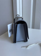 Coach 1941 Bandit Crossbody Bag in Luxe Calf Leather — Silver/Grey Blue