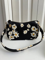 Coach Swinger 20 Bag with Floral Print in Glovetanned Leather Brass/Black Multi