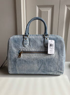 Coach Rowan Large Satchel in Loved Denim