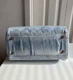 Coach Rowan Large Satchel in Loved Denim