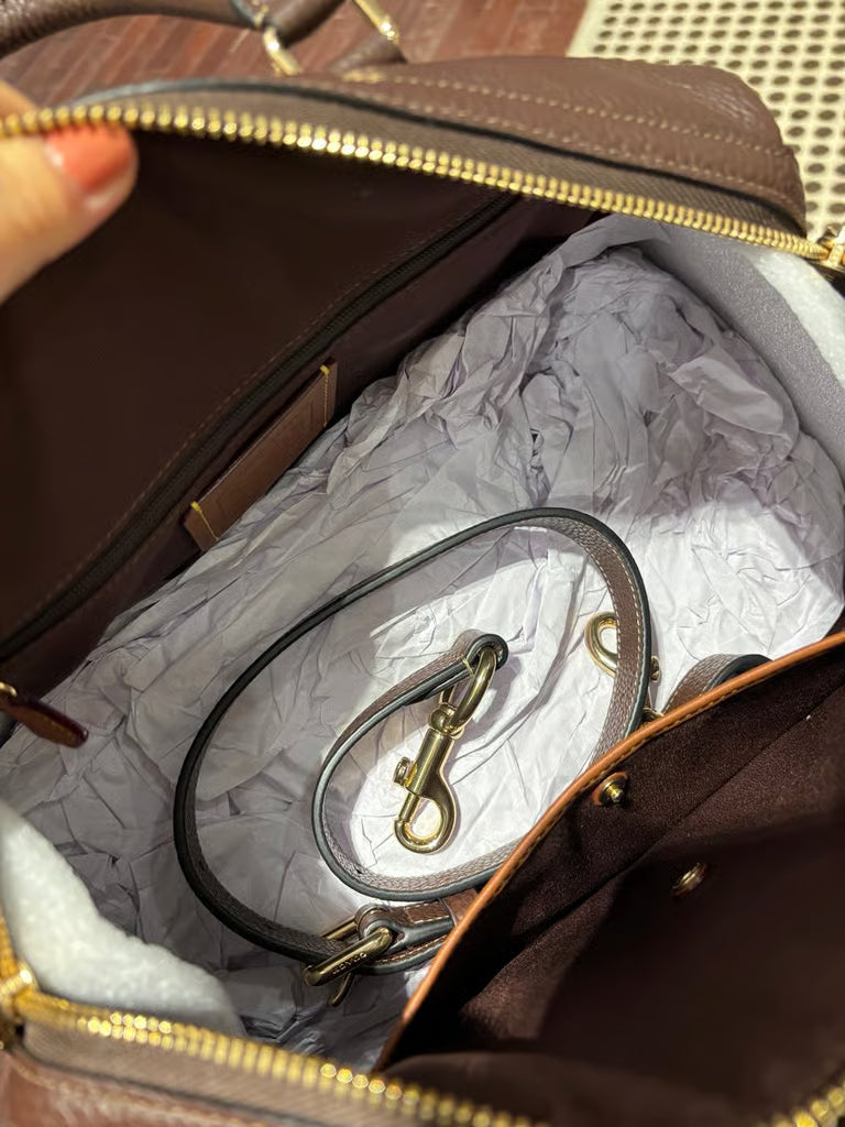 Coach Rowan Large Satchel Bag in Maple