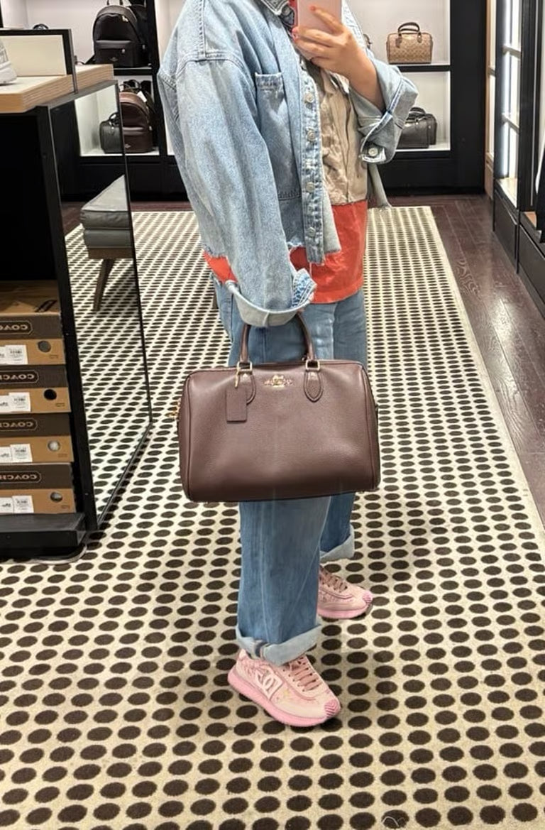 Coach Rowan Large Satchel Bag in Maple