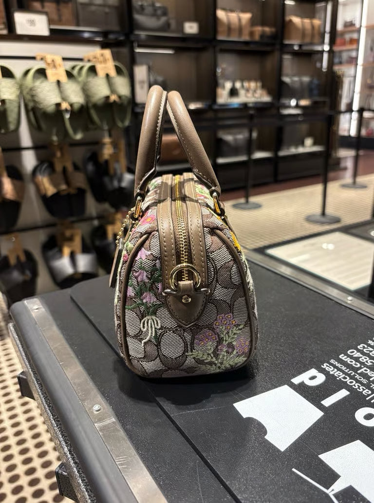 Coach Mini Rowan Crossbody Bag in Signature Jacquard Floral Embroidery