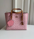 Coach Mollie Tote Bag 25 in Signature Canvas — Powder Pink