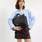 Coach Maggie Large Tote Bag in Signature Leather Black/Gold