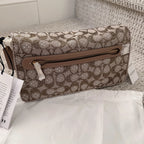 Coach Crystal Signature Jacquard Tabby 26 Shoulder Bag & Slim Card Case Set — Brass/Mushroom