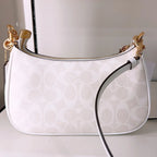 Coach Teri Shoulder Bag in Signature Canvas — Glacier White