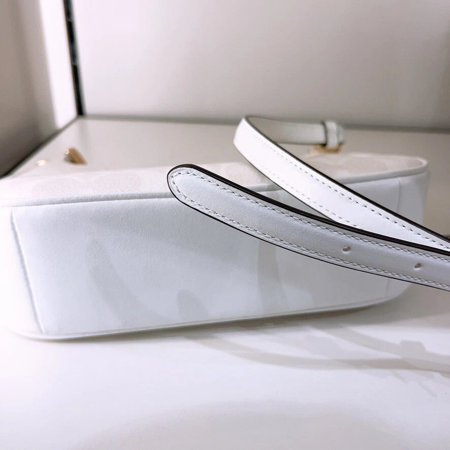 Coach Teri Shoulder Bag in Signature Canvas — Glacier White